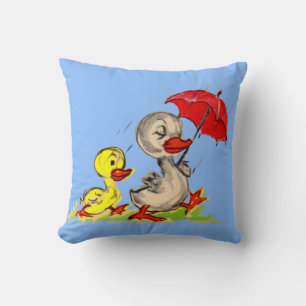 Enten- und Küken-Druck Kissen