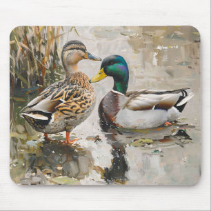 Enten- und Mallard-Malerei Mousepad