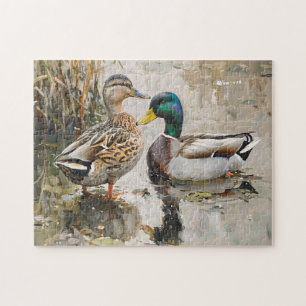 Enten- und Stockenten-Wildmalerei