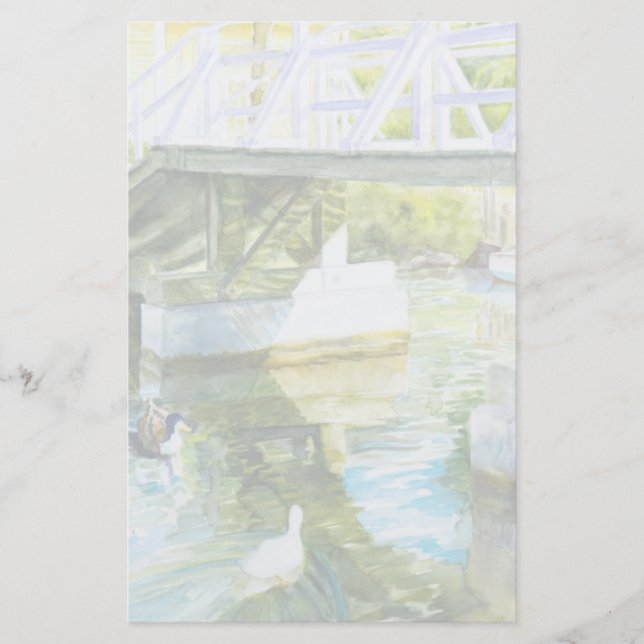 Enten unter einer Brücke Briefpapier (Vorderseite)