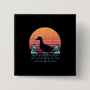 Enten Vaporwave 80er Farm Tier Bauer Geschenk Button