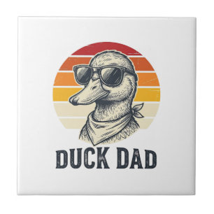 Enten-Vater Vintage-Enten-Sonnenbrille Vektor-Shir Fliese