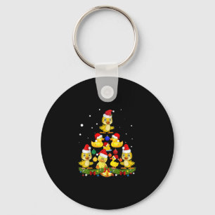 Enten-Weihnachtsbaum Schlüsselanhänger