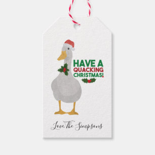 Enten-Weihnachtswitz: Frohe Weihnachten Geschenkanhänger