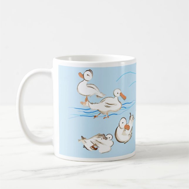 Entenbecher mit Skizze Kaffeetasse (Links)