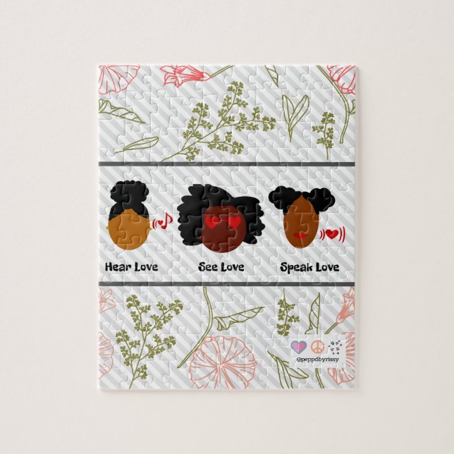 Entendez l'amour, voyez l'amour, parlez le puzzle (Vertical)