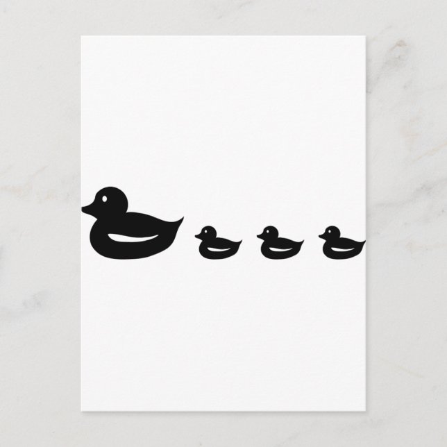 Entenfamilie Postkarte (Vorderseite)