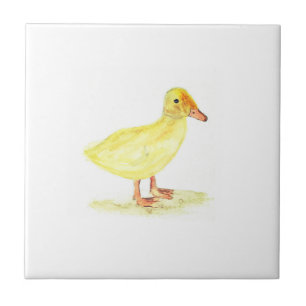 Entenfarm-Tiere Aquarell Bauernhof Kunst Fliese