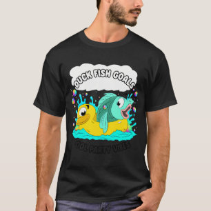 Entenfischziele – Lustige Poolparty-Tier-Cartoon T-Shirt
