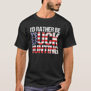 Entenjagd Amerikanische Flagge Ente Jagd Sprichwor T-Shirt
