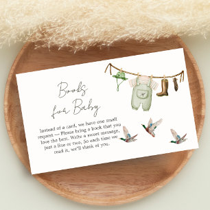 Entenjagd Baby Shower Bücher für Baby Begleitkarte