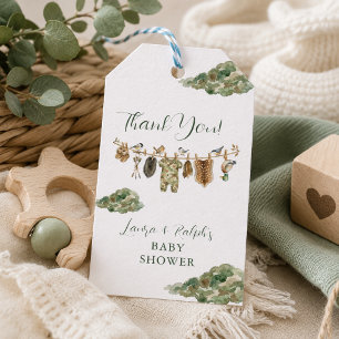 Entenjagd-Baby-Shower-Dankeschön Geschenkanhänger
