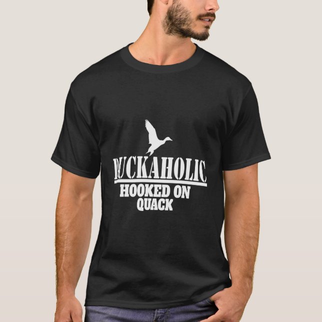 Entenjagd Duckaholic Hooki auf Quack Funny Duck T-Shirt (Vorderseite)