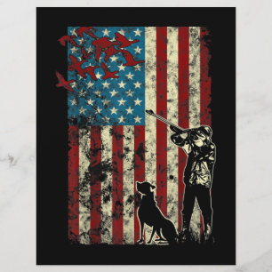 Entenjagd erschüttert Patriotische amerikanische Briefbogen