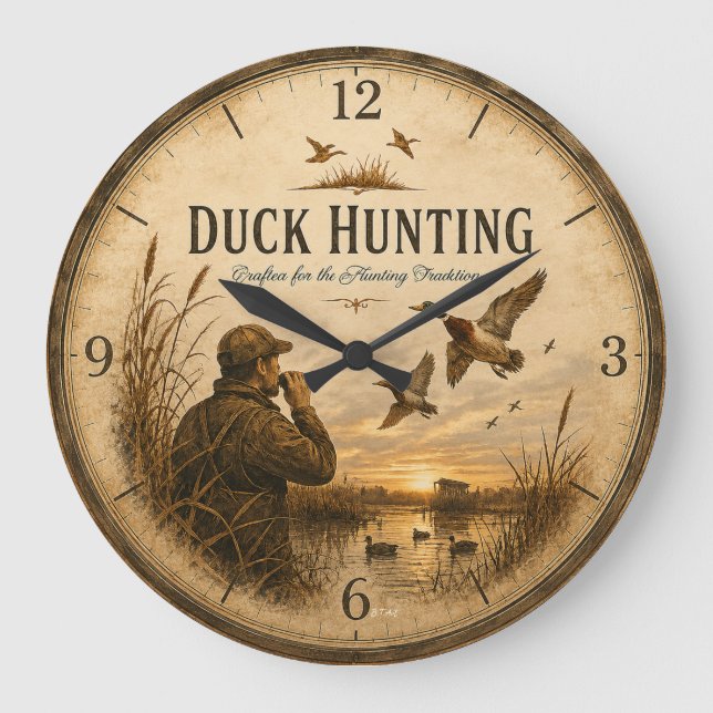 Entenjagd  große wanduhr (Vorderseite)