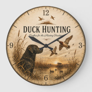 Entenjagd große wanduhr