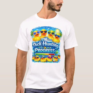 Entenjagd im Gange Lustiges Kreuzfahrt-Urlaubsshir T-Shirt