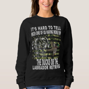 Entenjäger Amerikanische Flagge Jagd Labrador Retr Sweatshirt