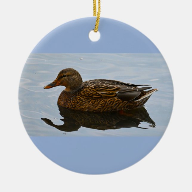 Entenschmuck-Foto Keramik Ornament (Vorne)