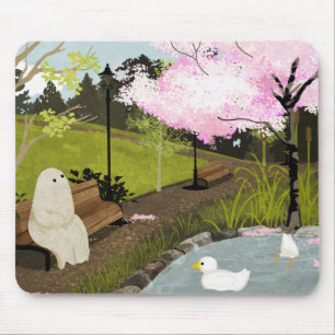 Ententeich - Frühling Mousepad