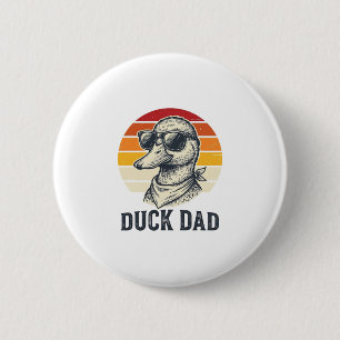 Entenvater Vintage-Ente-Sonnenbrille Vektor-Shirt- Button