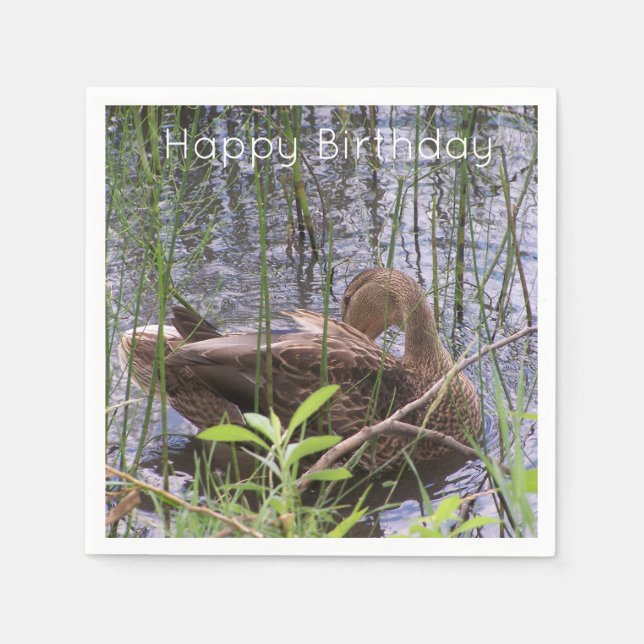 Entenvorgeburt in den Schildkröten Serviette (Vorderseite)