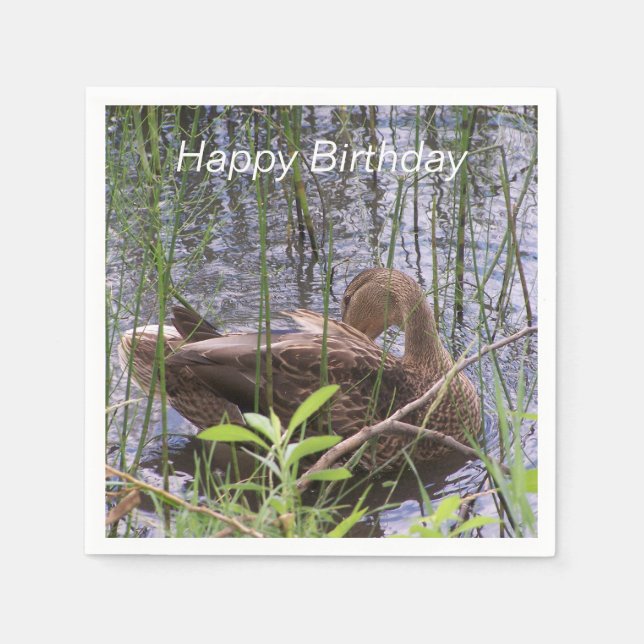 Entenvorgeburt in den Schildkröten Serviette (Vorderseite)