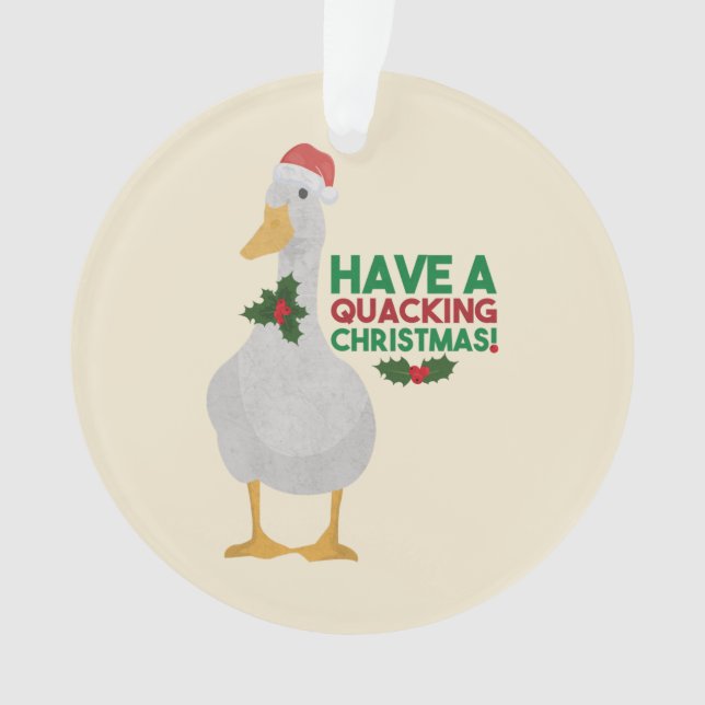 Entenweihnachtspuppe: Ein Weihnachtsfest ersticken Ornament (Vorderseite)