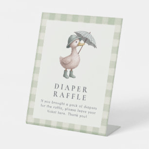 Entenwindel-Raffel Baby Shower Tischdekoration Sockelschild
