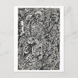 Enter, der Microdot-Mann Postkarte