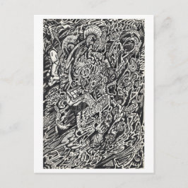 Enter, der Microdot-Mann Postkarte