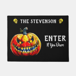 Enter If You Dare Halloween Smiling Pumpkin Fußmatte