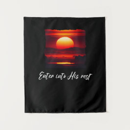 Enter into His rest Faith Inspired Tapestry Wandteppich