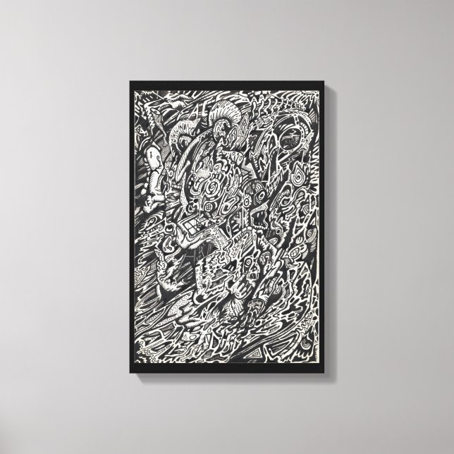 Enter, The Microdot Man Canvas Print Leinwanddruck (Vorderseite)