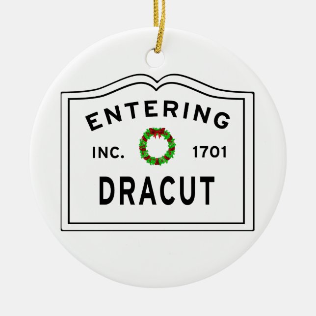 Entering Dracut Massachusett Keramik Ornament (Vorne)