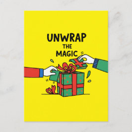 Entfalte das magische Weihnachtsgeschenk Postkarte