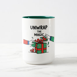 Entfalte das magische Weihnachtsgeschenk Zweifarbige Tasse
