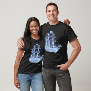 ENTFALTETES PIRATEN SCHIFF T-Shirt