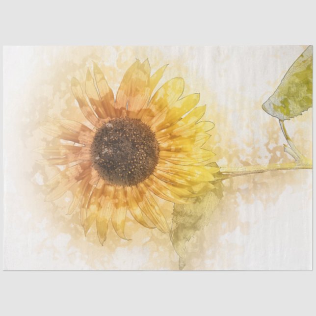 Entfärbungspapier für Sonnenblumen Seidenpapier (Vorderseite)