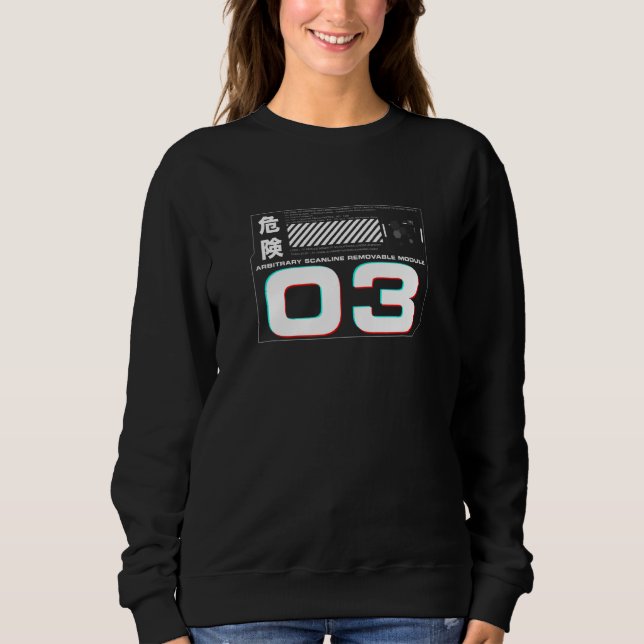 Entfernbares Modul 03cyberpunk Tokyo Japan Collect Sweatshirt (Vorderseite)