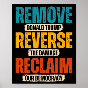 Entferne Donald Trump, um den Schaden umzukehren, Poster