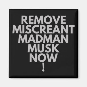 Entferne jetzt den Irrglauben von Madman Musk! Magnet