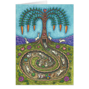 ENTFERNEN DER RABBIT HOLE NOTE GREETING CARD Blank