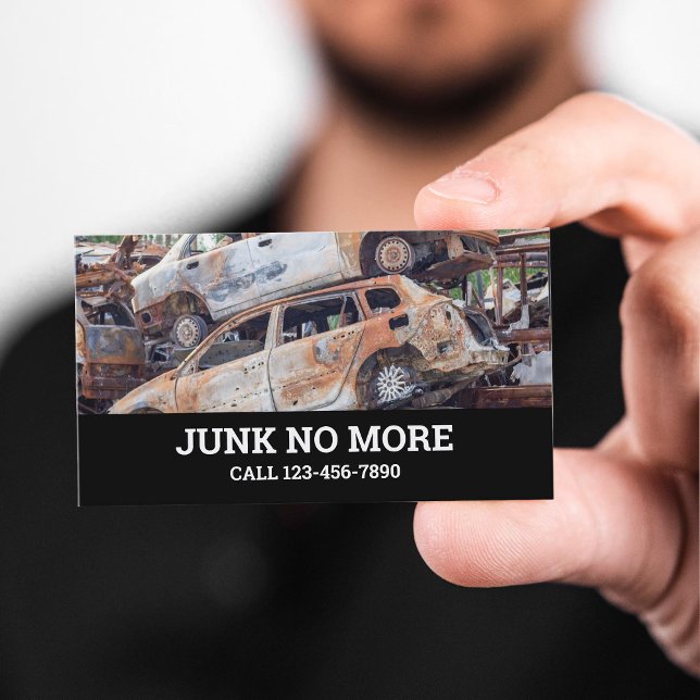 Entfernen des Auto, das beschädigt wird und die Vi Visitenkarte (Car Junk Business Cards)