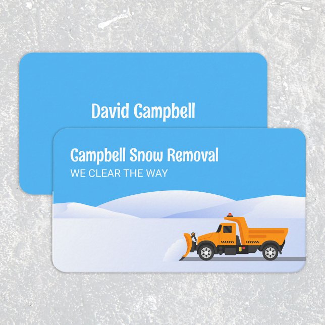 Entfernen des Schneefalls Visitenkarte (Snow Removal Business Cards)