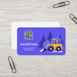 Entfernen des Schnees mit benutzerdefinierter QR Visitenkarte