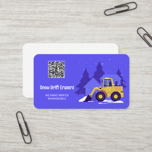Entfernen des Schnees mit benutzerdefinierter QR Visitenkarte