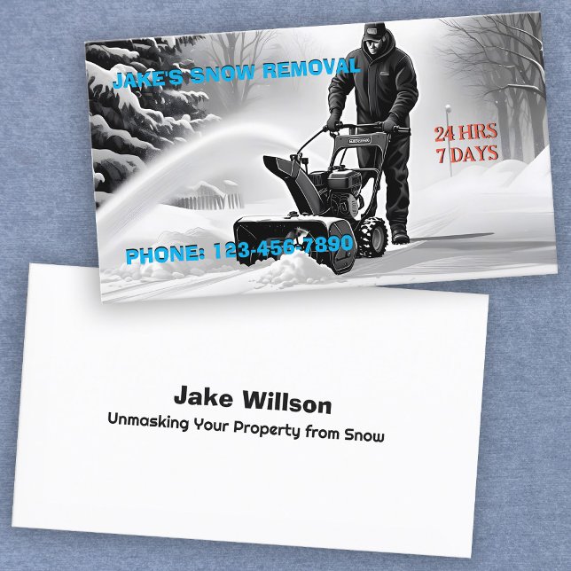 Entfernen des Schnees Visitenkarte (Snow Removal Cards)