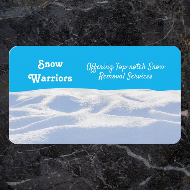 Entfernen des Schnees Visitenkarte (Snow Removal Business Card)