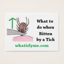 Entfernen einer Tick Instructions Card
